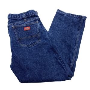 Dickies Mens 34x29 Denim Jeans RN 20697 Utility Straight Relaxed Work Pants